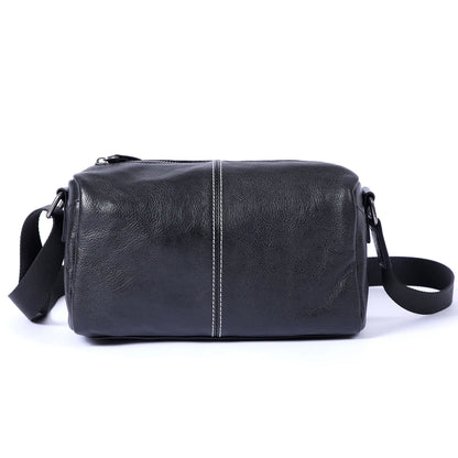 Sac Bandoulière Homme Cuir Compact | Léger et Élégant Noir / Cuir Véritable