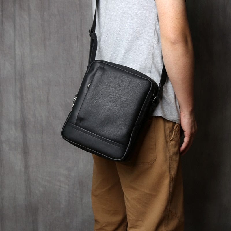 Sac Bandoulière Homme Cuir  Noir / Cuir / Homme Sac bandoulière