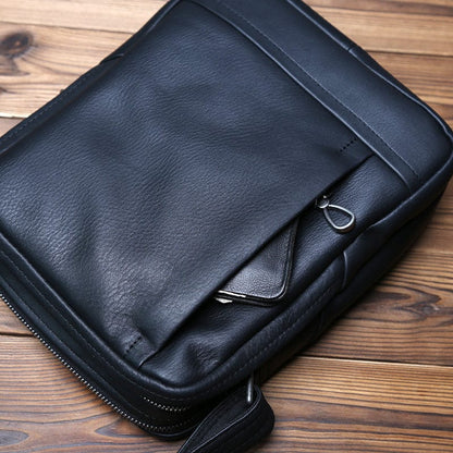 Sac Bandoulière Homme Cuir Aaron | La Casa du Cuir Noir / Cuir / Homme Sac bandoulière