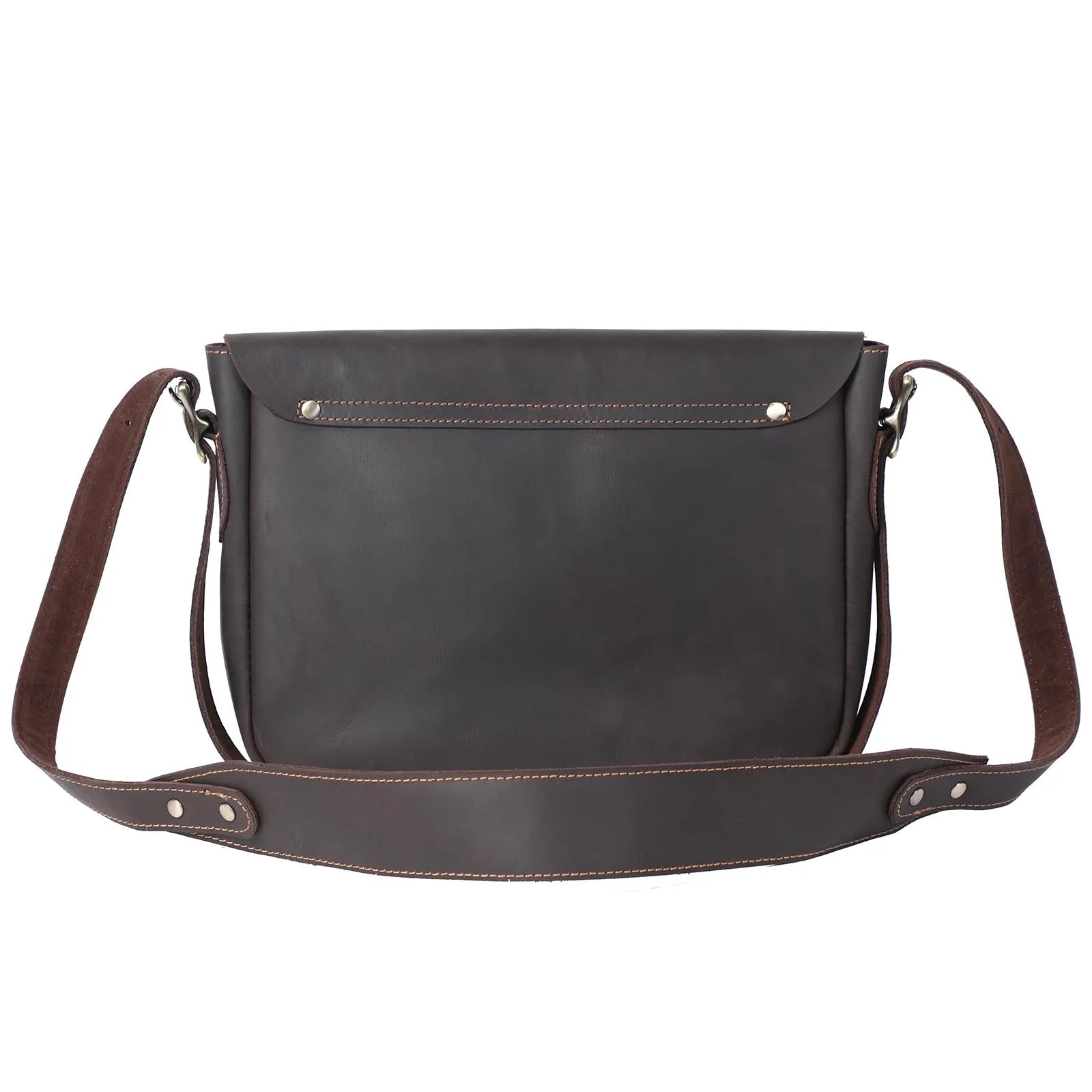 Sac Bandoulière Homme Cuir Vintage Claude | Authentique Chocolat / Cuir Véritable