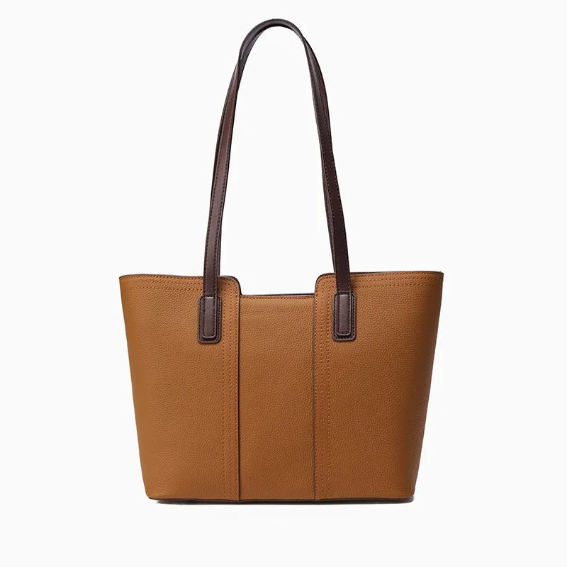 Sac Cabas Clara – Sac Femme Chic en Cuir Souple Camel / Cuir Véritable Sac Cabas