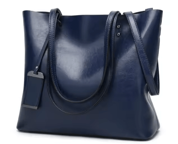 Sac Cabas Cuir  Bleu / Cuir PU Sac Cabas