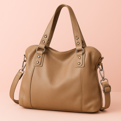 Sac Cabas Cuir Isa – Élégant, Noir et Grand Format khaki / Cuir PU Souple Sac Cabas