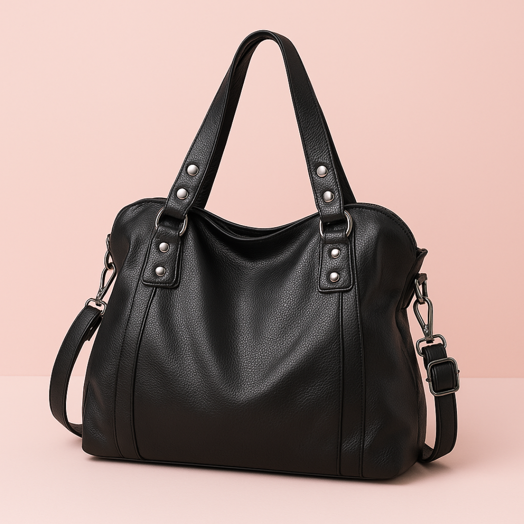 Sac Cabas Cuir Isa – Élégant, Noir et Grand Format Noir / Cuir PU Souple Sac Cabas