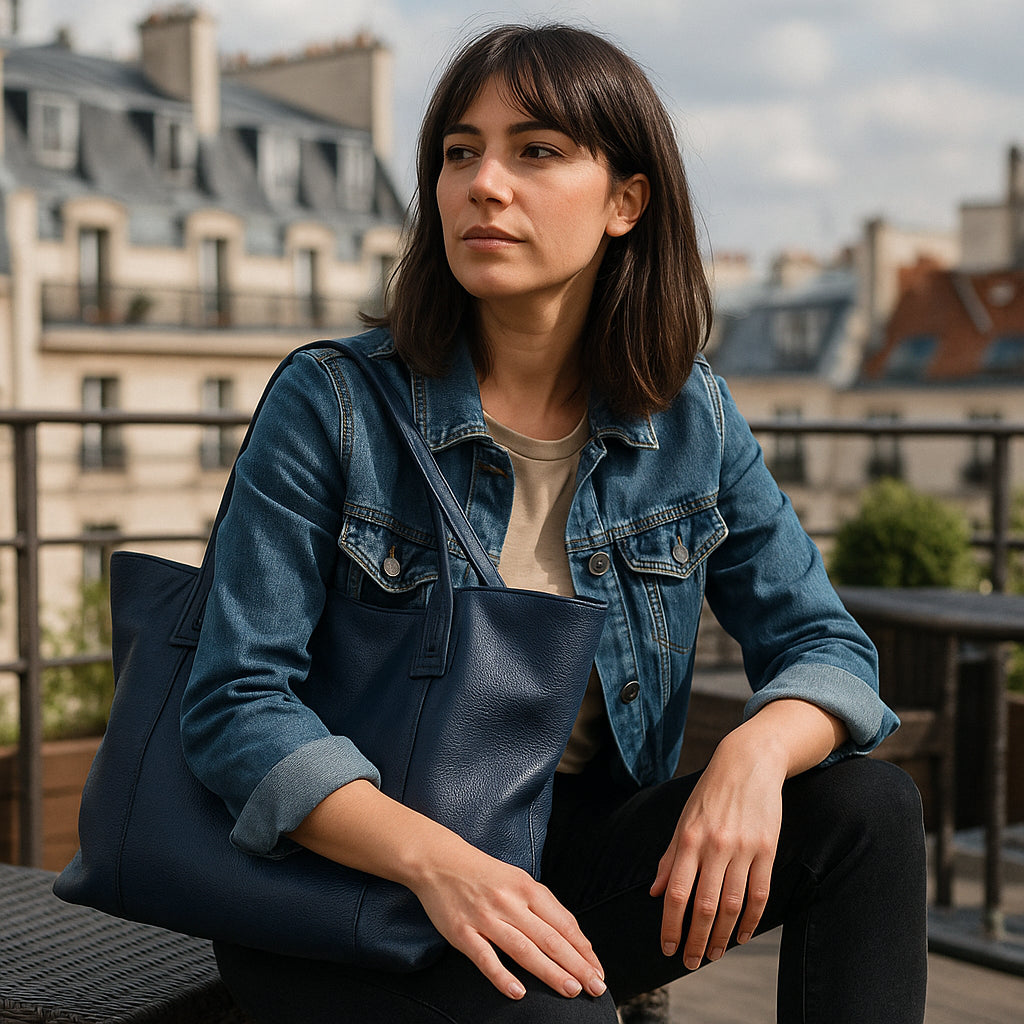 Sac Cabas Cuir Souple Femme – Grand Format et Couleurs Tendance Sac Cuir Femme