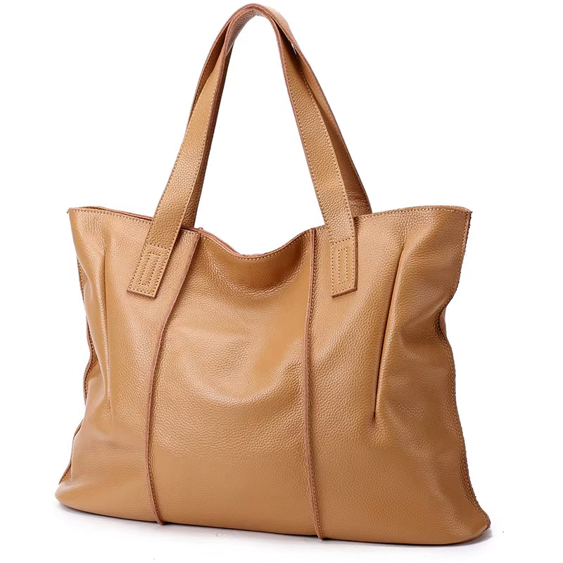 Sac Cabas Cuir Souple Femme – Grand Format et Couleurs Tendance Sac Cuir Femme