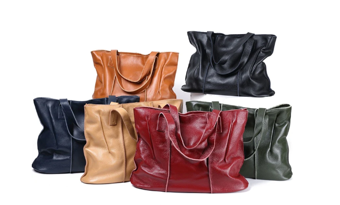 Sac Cabas Cuir Souple Femme – Grand Format et Couleurs Tendance Sac Cuir Femme