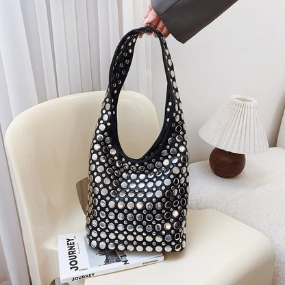Sac Cabas Cuir Vegan Femme Mila | Sac Cabas Luxe Pas Cher Noir / Cuir Vegan