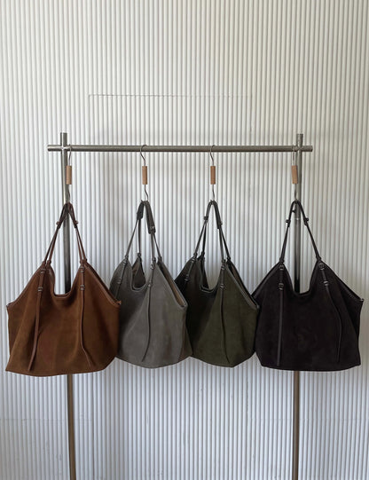 Sac Cabas en Daim Kim | Cabas Daim Souple Chic & Tendance Sac Cabas