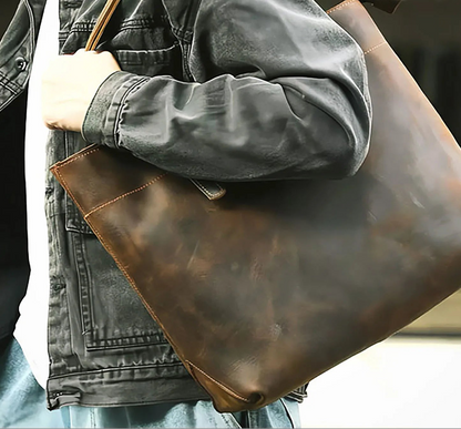 Sac Cabas Homme Cuir Élégant | Minimaliste & Intemporel Sac Cuir
