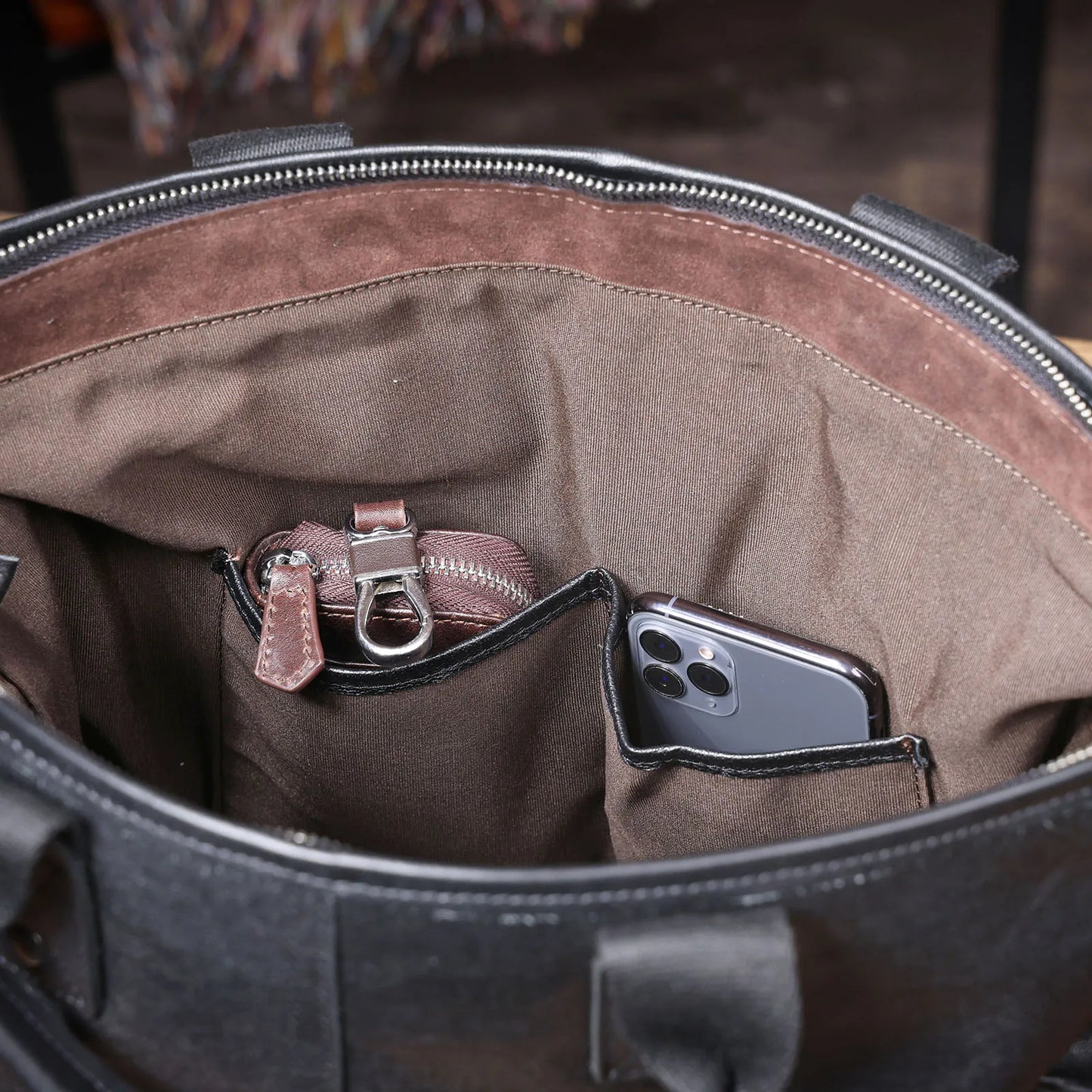 Sac Cabas Homme Cuir Ordinateur | Grand Format Travail Élégant Sac Cuir