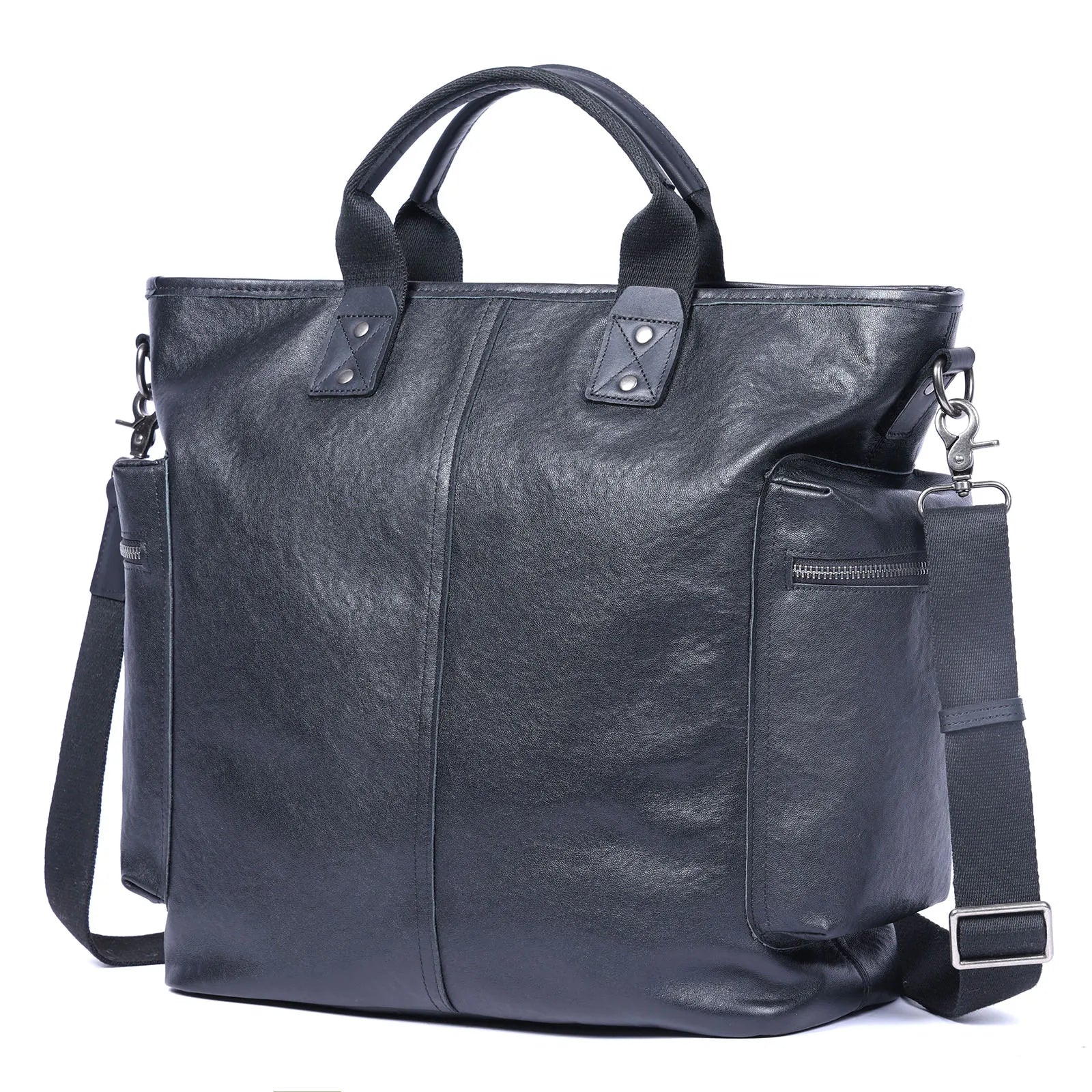 Sac Cabas Homme Cuir Ordinateur | Grand Format Travail Élégant Sac Cuir