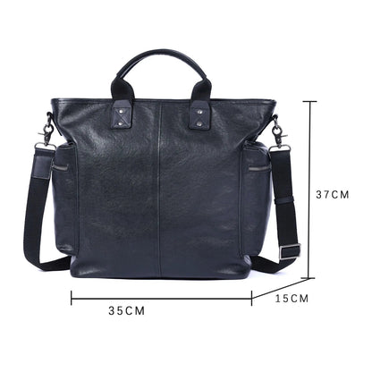Sac Cabas Homme Cuir Ordinateur | Grand Format Travail Élégant Sac Cuir