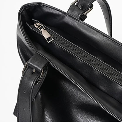 Sac Cabas Homme Léger | Urbain & Quotidien Moderne Noir / Cuir Vegan