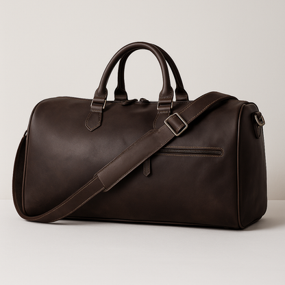Sac de Voyage Homme Cuir Naim | Cabine Minimaliste Marron Foncé / Cuir / Homme Sac de voyage