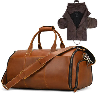 Sac de Voyage Costume Homme Cuir Gabriel | Business 48h Camel / Cuir Véritable