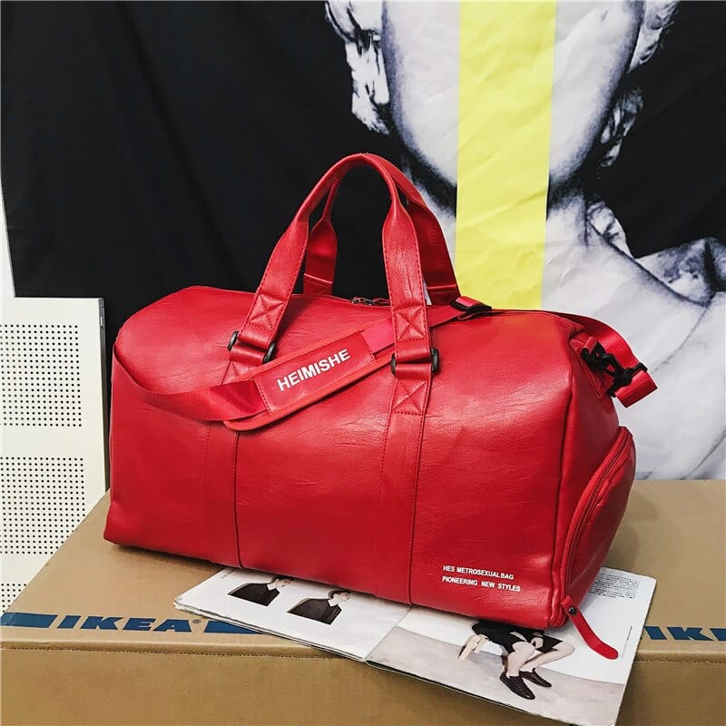 Sac de voyage Cuir Femme  Rouge Grand / Cuir (PU) / Femme sac à main