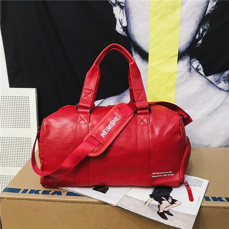 Sac de voyage Cuir Femme  Rouge Petit / Cuir (PU) / Femme sac à main