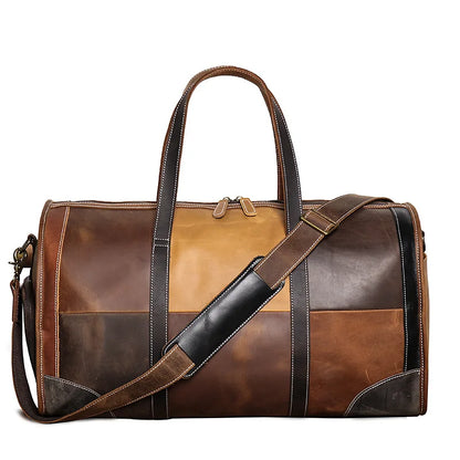 Sac de Voyage de Luxe Femme – Cuir Patchwork Élégant et Pratique Patchwork