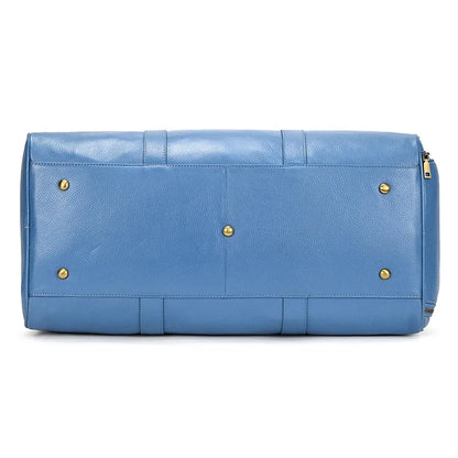 Sac de Voyage Femme Cuir Bleu & Violet – Compartiment Chaussures Sac de voyage