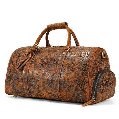 Sac de Voyage Femme Cuir Indila – Élégance et Grande Capacité Camel / Cuir Veritable