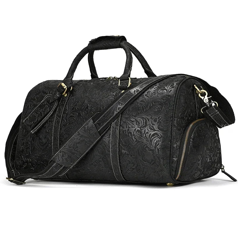 Sac de Voyage Femme Cuir Indila – Élégance et Grande Capacité Noir / Cuir Veritable