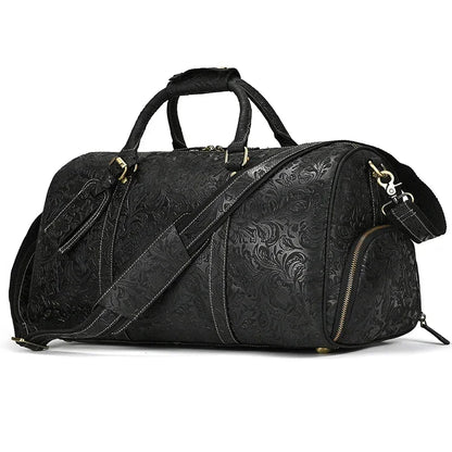 Sac de Voyage Femme Cuir Indila – Élégance et Grande Capacité Noir / Cuir Veritable