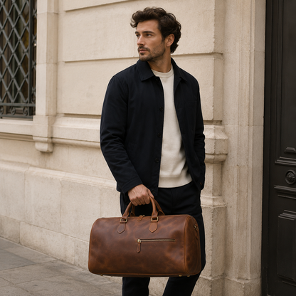 Sac de Voyage Homme Cuir Naim | Cabine Minimaliste Sac de voyage