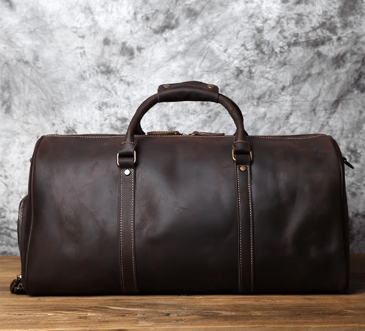 Sac de Voyage Homme | Sac Voyage Homme Cuir  Café Foncé / Cuir / Homme Sac de voyage