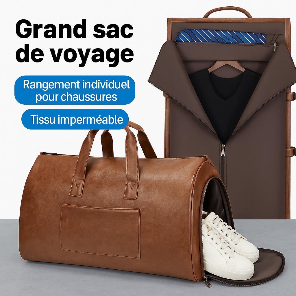 Sac de Voyage Luxe Femme Anne – Élégant & Imperméable Sac Cuir Femme