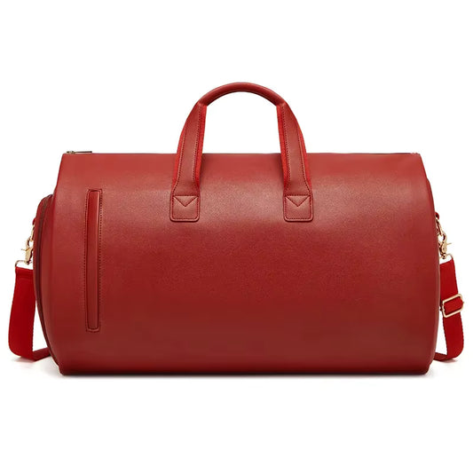 Sac de Voyage Luxe Femme Anne – Élégant & Imperméable Rouge / Cuir Vegan Sac Cuir Femme