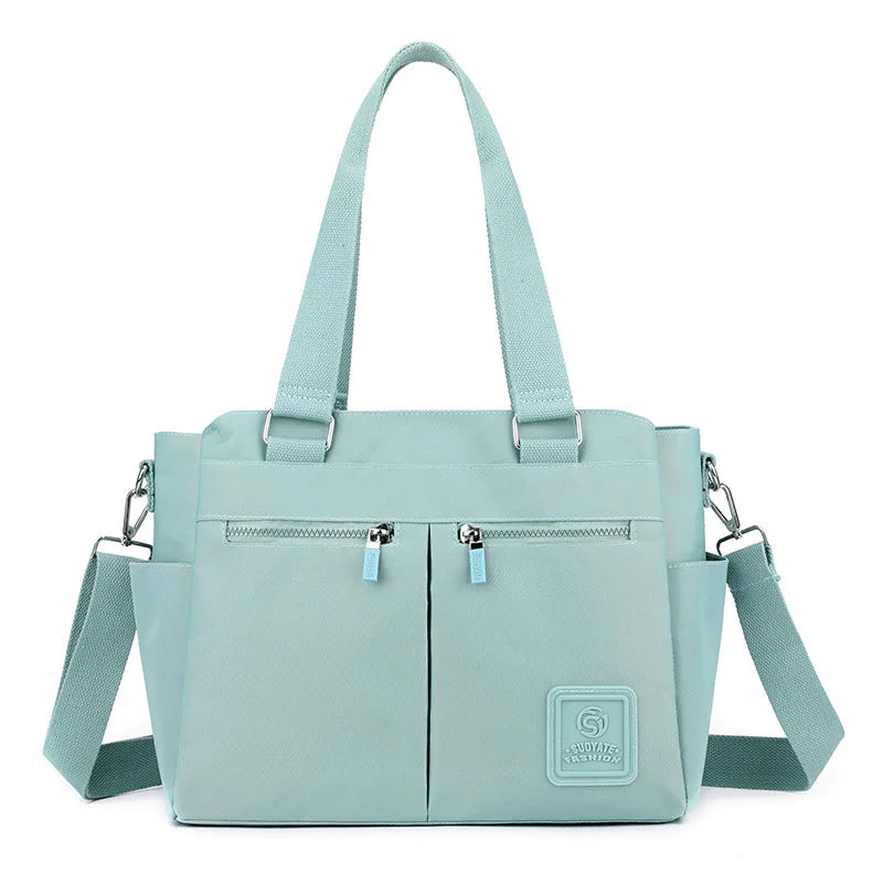 Sac Étudiante Hana – Sac Japonais Lycée Multipoches Bleu / Nylon Sac Cabas