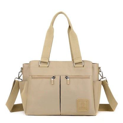 Sac Étudiante Hana – Sac Japonais Lycée Multipoches Khaki / Nylon Sac Cabas