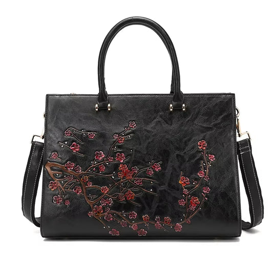 Sac Femme Ordinateur 14 Pouces Muriel – Élégant, Sécurisé & Tendance Noir / Cuir Vegan Sac Ordinateur