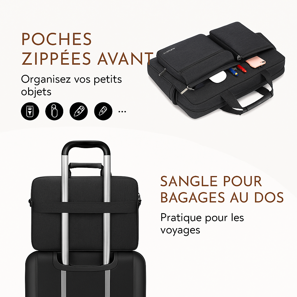 Sac Femme Ordinateur 17 Pouces – Grande Capacité, Sécurité & Élégance Sac Ordinateur