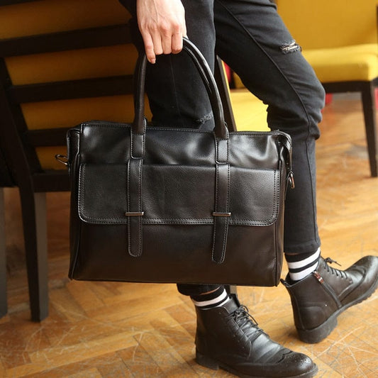 Sac Ordinateur Homme Cuir  Noir / Cuir / Homme Sac Ordinateur