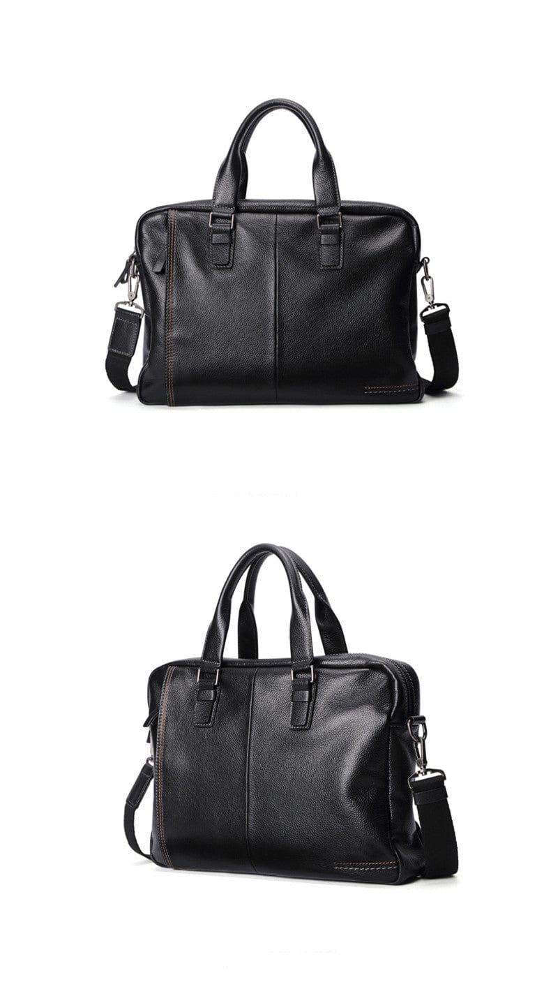 Sac Ordinateur Homme Cuir  Noir / Cuir / Homme Sac Ordinateur