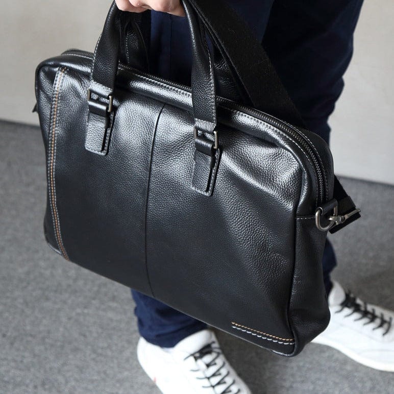 Sac Ordinateur Homme Cuir  Noir / Cuir / Homme Sac Ordinateur