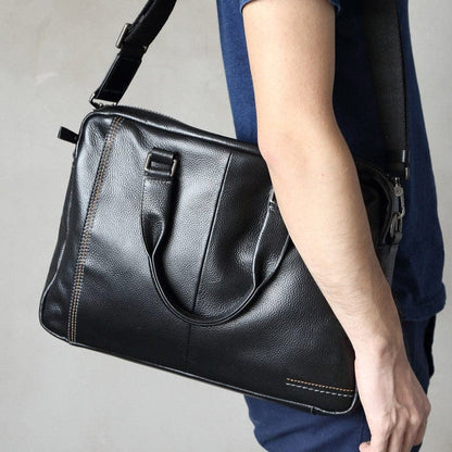 Sac Ordinateur Homme Cuir Noam | La Casa du Cuir Noir / Cuir / Homme Sac Ordinateur