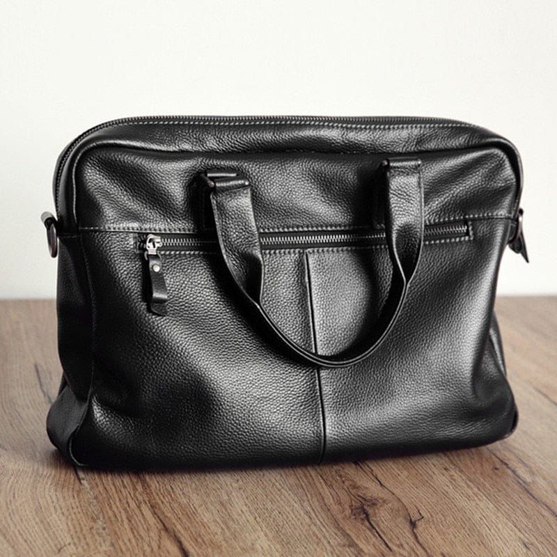 Sac Ordinateur Homme Cuir  Noir / Cuir / Homme Sac Ordinateur