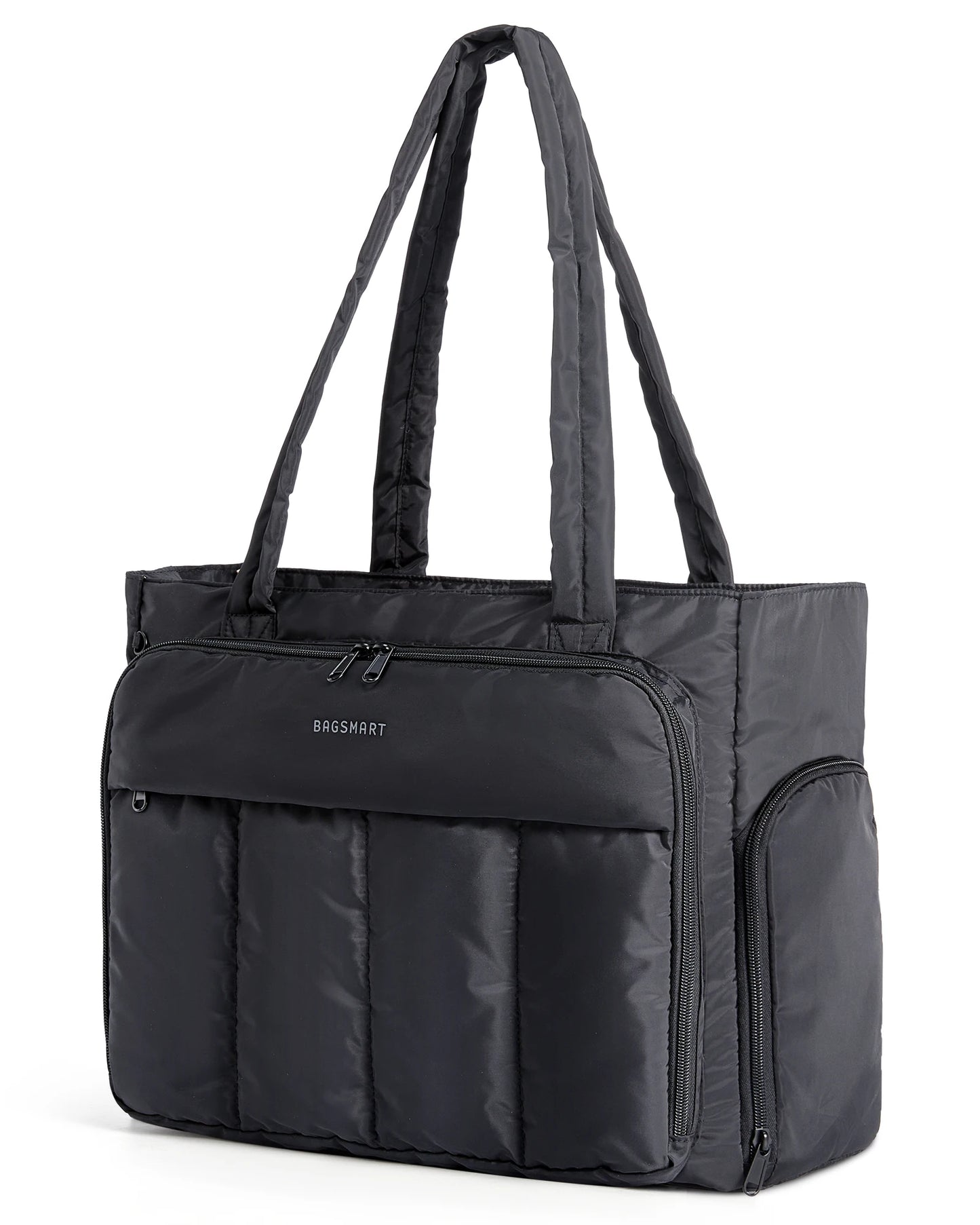 Sac Ordinateur Maya – Grand Sac de Cours Femme 15,6” Noir / Nylon Sac Cabas
