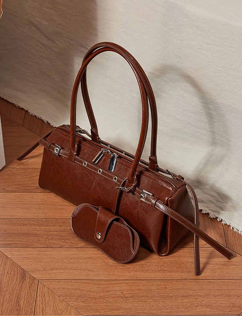 Sac Porté Épaule Cuir Souple Emma | Sac Baguette Tendance sac à main