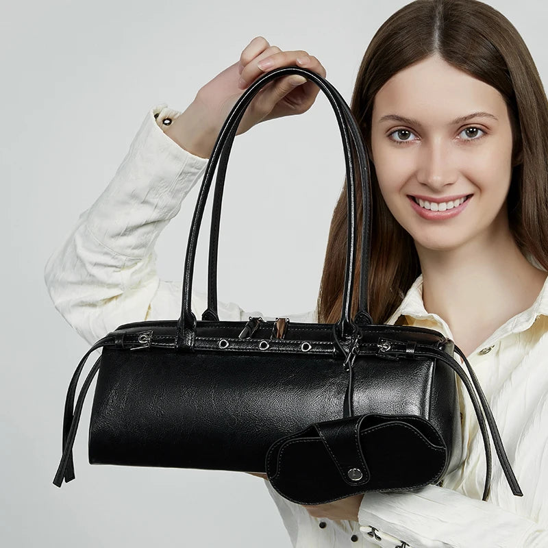 Sac Porté Épaule Cuir Souple Emma | Sac Baguette Tendance sac à main