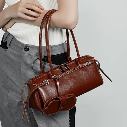Sac Porté Épaule Cuir Souple Emma | Sac Baguette Tendance sac à main