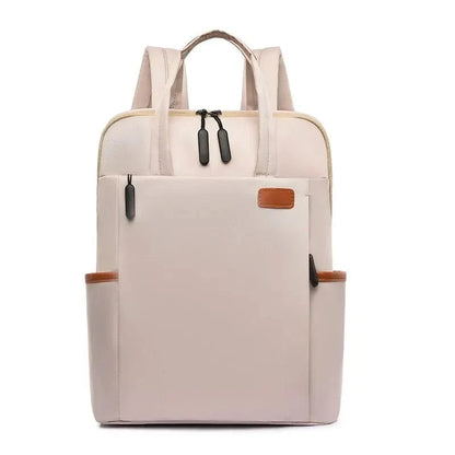 Sac pour le Lycée Sam | La Casa du Cuir Beige / 14 Pouces / Nylon Oxford sac à dos ordinateur