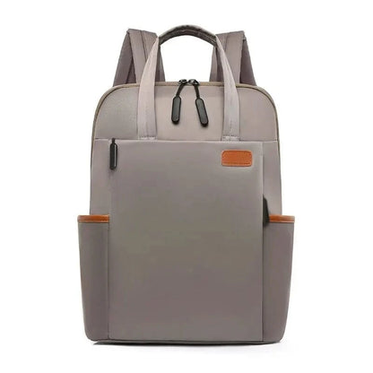 Sac pour le Lycée Sam | La Casa du Cuir Kaki / 14 Pouces / Nylon Oxford sac à dos ordinateur
