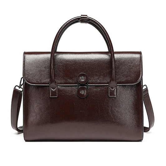 Sac pour le Travail Femme – Antonella | Élégance & Praticité Chocolate / Cuir Sac Ordinateur