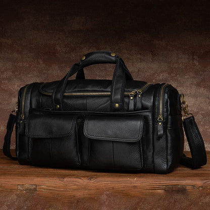 Sac de Sport Cuir Homme Léandre | Multi-Poches Premium Sac de voyage