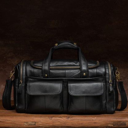 Sac de Sport Cuir Homme Léandre | Multi-Poches Premium Sac de voyage