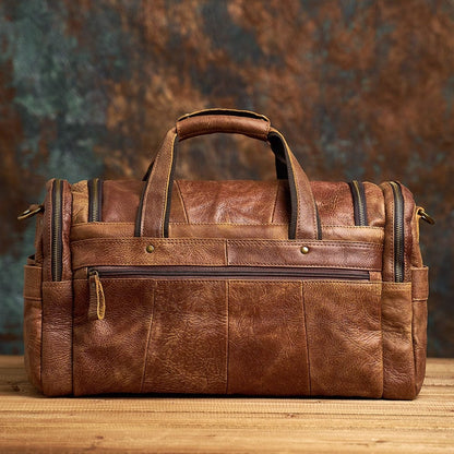 Sac de Sport Cuir Homme Léandre | Multi-Poches Premium Sac de voyage